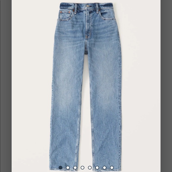 abercrombie 90s high rise straight jeans - Picture 2 of 3